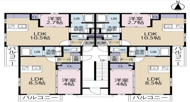 ボヌール亀山駅前の物件間取画像