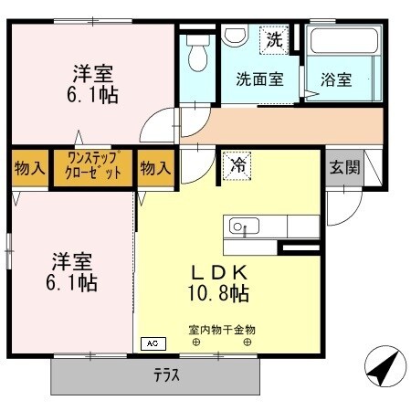 コンフォート上原田の物件間取画像