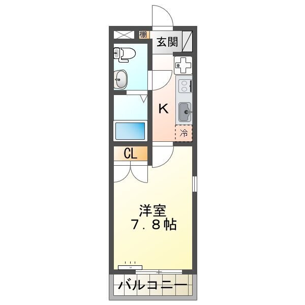 飾磨駅 徒歩17分 2階の物件間取画像