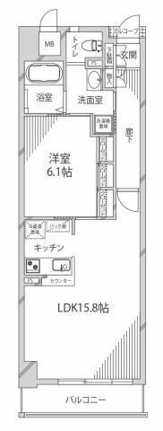 姫路駅 徒歩15分 4階の物件間取画像