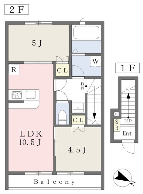 リュッケ御立中の物件間取画像