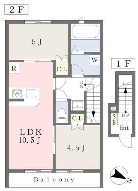 リュッケ御立中の物件間取画像