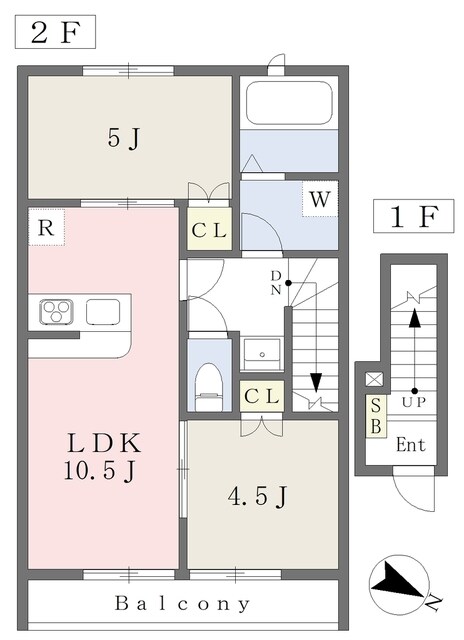 リュッケ御立中の物件間取画像