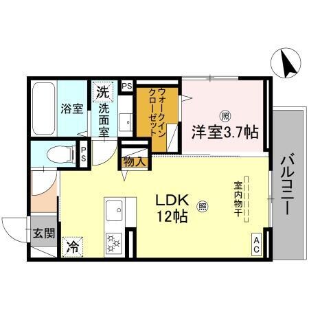 Ｄ－ＰＬＡＣＥ町坪の物件間取画像