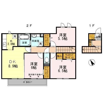 グレイス五軒邸の物件間取画像