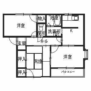 プリミエール国分寺Ｂの物件間取画像