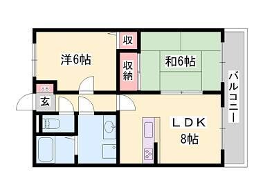 メゾン城南の物件間取画像