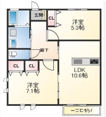 フェリス高浜の物件間取画像