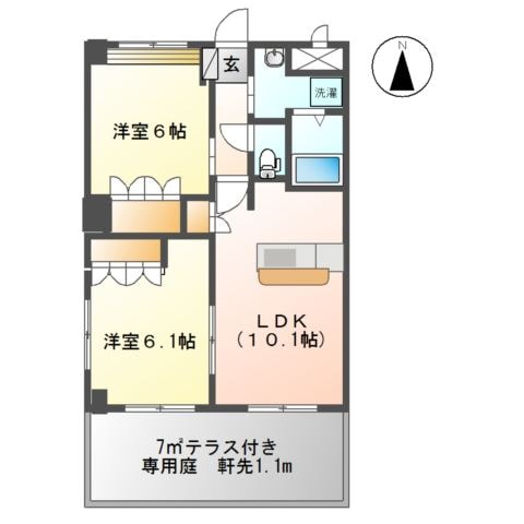 エスポア・コンフォースの物件間取画像