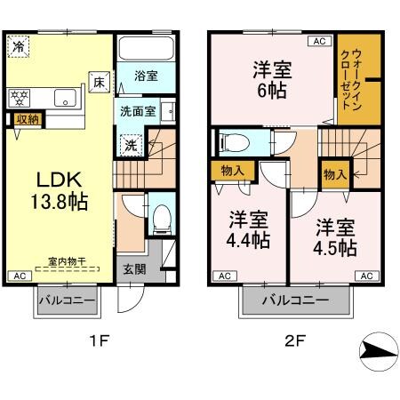 コンフォーティア ウェストの物件間取画像