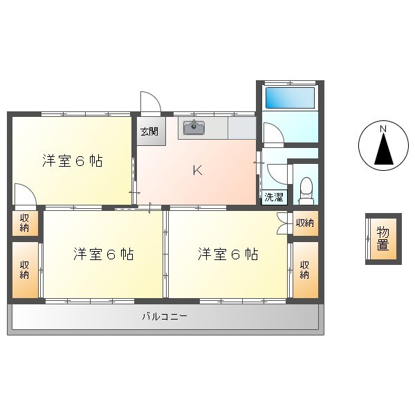 富塚アパートの物件間取画像