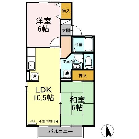 メゾンドルチェ Ｂの物件間取画像