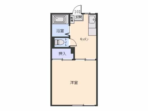 ペガサスハイツ Bの物件間取画像