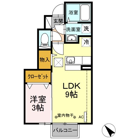 ラフィーネ鳥谷野の物件間取画像