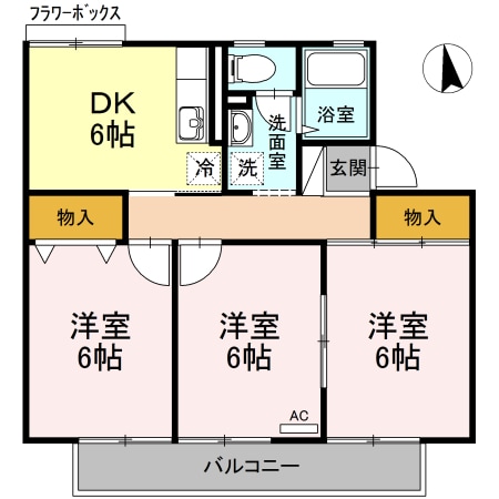 エスポワールＢの物件間取画像