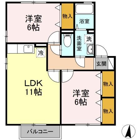 ベルハイムの物件間取画像