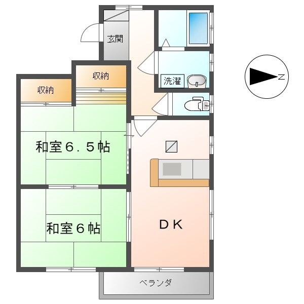 ハイツなしの木の物件間取画像