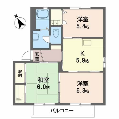 ヤイパセオBの物件間取画像