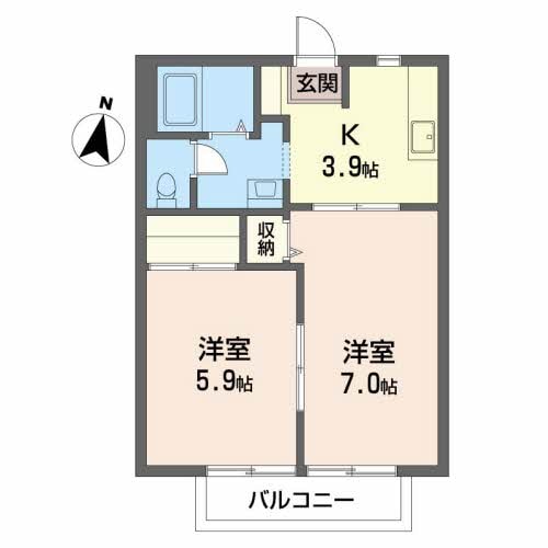 コーポ・フォーレストの物件間取画像