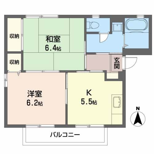 リバティガーデン Bの物件間取画像