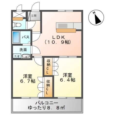 クオリティー・ハイムＳの物件間取画像