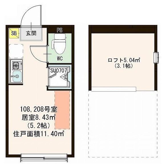 ハーモニーテラス新高円寺Ⅱの物件間取画像