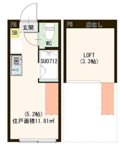 志茂駅 徒歩5分 1階の物件間取画像