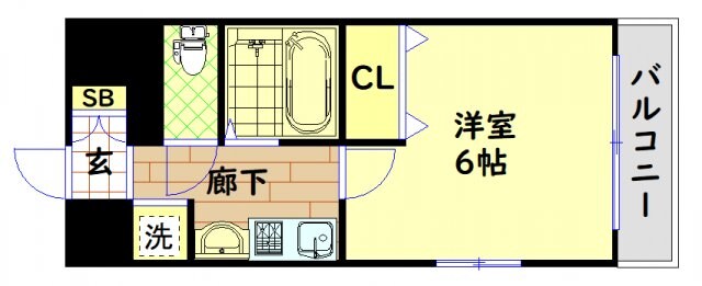 エステムコート難波センチュリオの物件間取画像