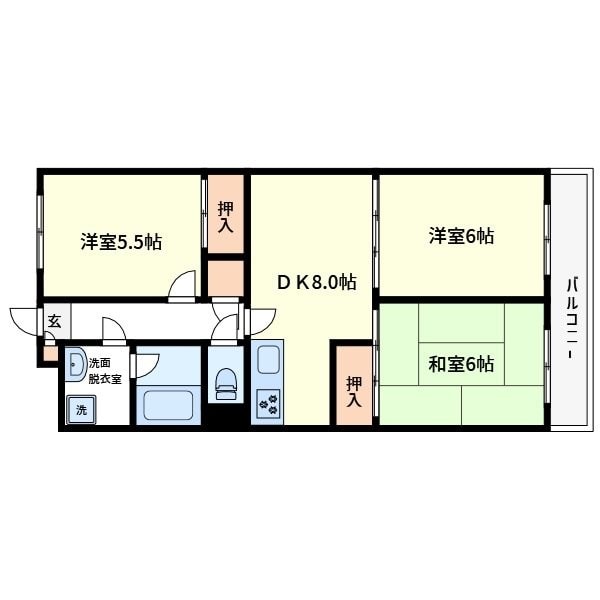 原木中山駅 徒歩7分 4階の物件間取画像