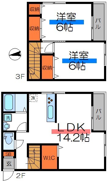 葛西駅 徒歩14分 2階の物件間取画像