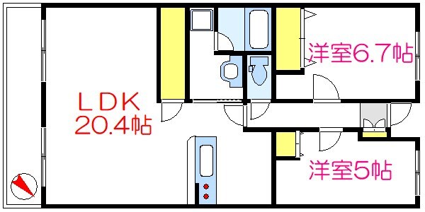 妙典駅 徒歩7分 4階の物件間取画像