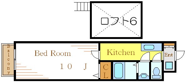 一之江駅 徒歩7分 2階の物件間取画像