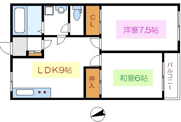 妙典駅 徒歩2分 2階の物件間取画像