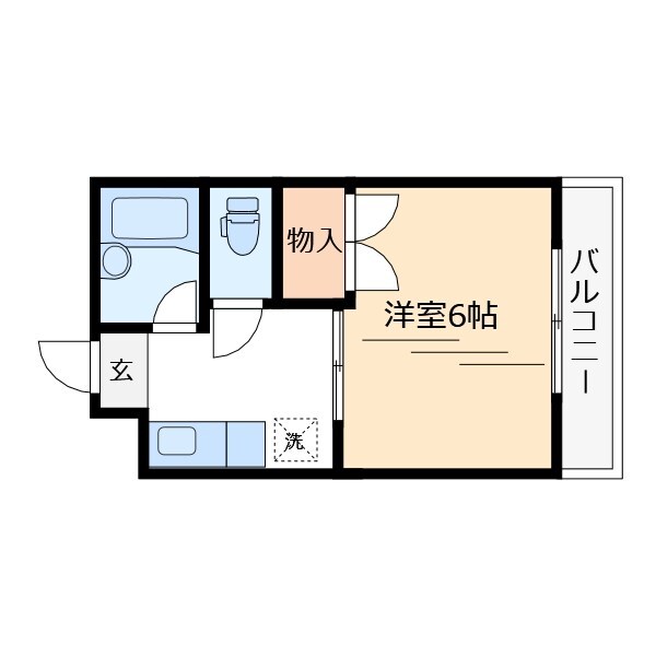 六町駅 徒歩23分 3階の物件間取画像