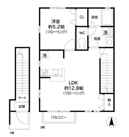 西新井駅 徒歩6分 2階の物件間取画像