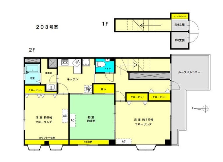 六町駅 徒歩12分 2階の物件間取画像