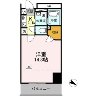 江北駅 徒歩2分 5階の物件間取画像