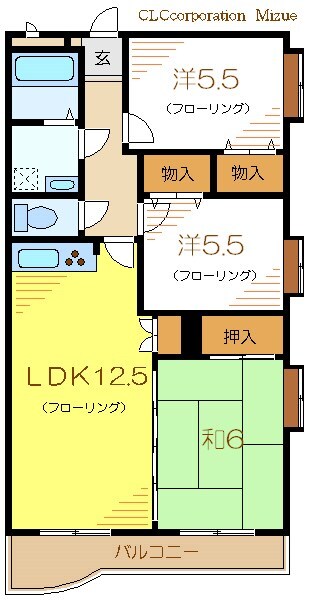 プレジャーコートの物件間取画像