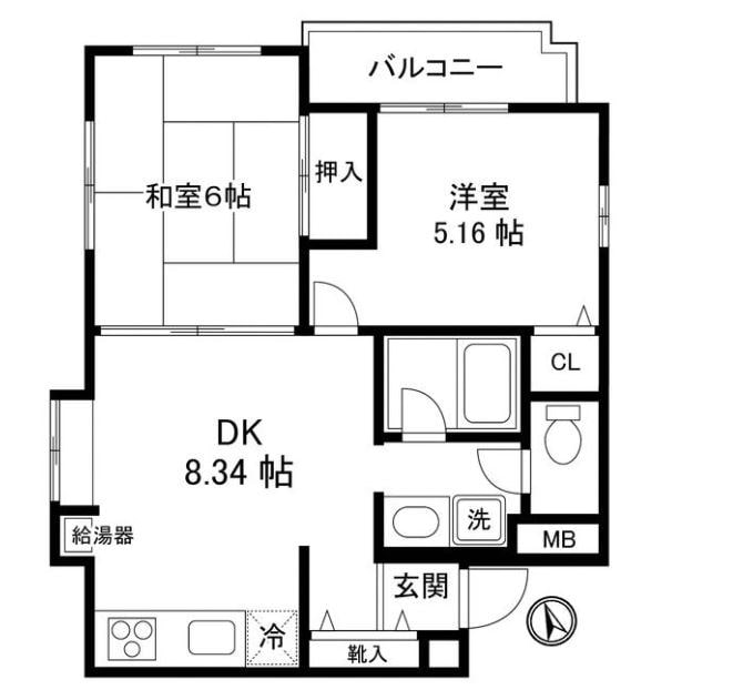 コスモ新小岩の物件間取画像