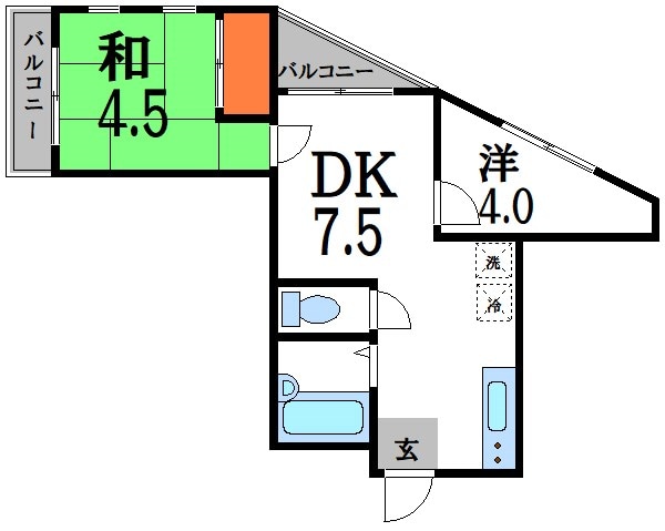 コスモ壱番館の物件間取画像