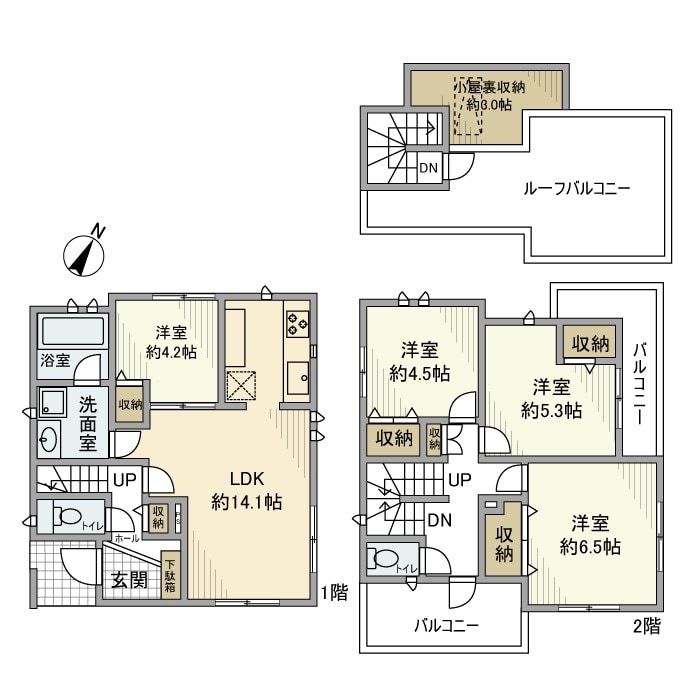 南篠崎町戸建の物件間取画像