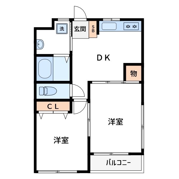 ベルフルール矢作の物件間取画像