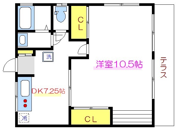 コーポながいの物件間取画像