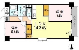 葛西臨海公園駅 徒歩17分 5階の物件間取画像