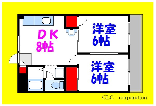 リリーパレスナルシマの物件間取画像