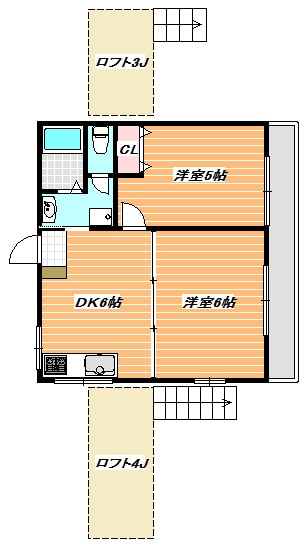 ハイツ東野の物件間取画像