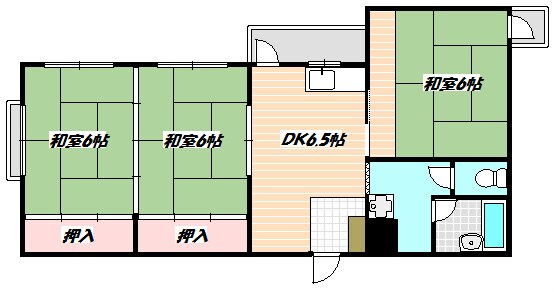 船橋駅 徒歩8分 3階の物件間取画像