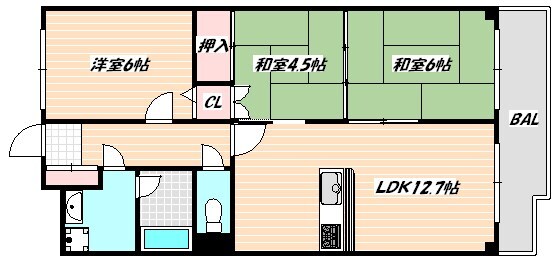 西船橋駅 徒歩22分 5階の物件間取画像