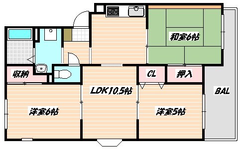 船橋法典駅 徒歩7分 3階の物件間取画像