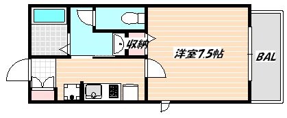 船橋駅 徒歩7分 2階の物件間取画像